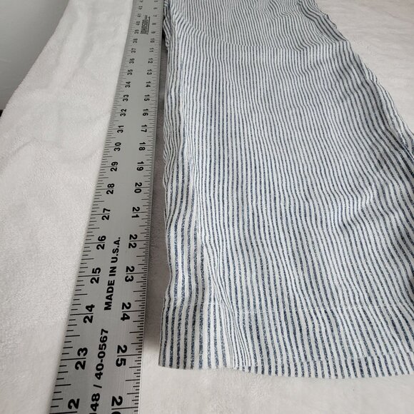 Hard Tail Forever Womens Striped Wide-Leg Drawstring Pants Medium Blue/White - Picture 8 of 11